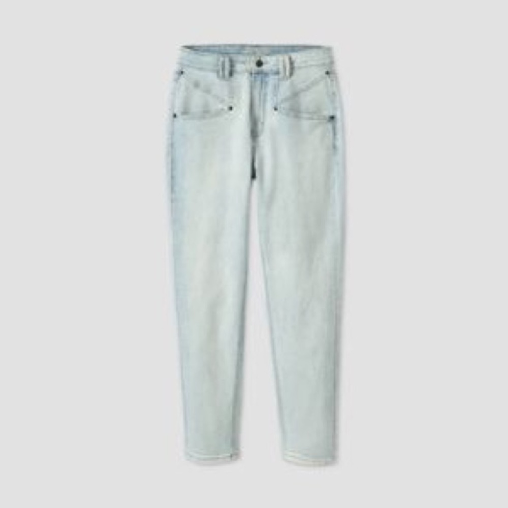 High Rise Light Wash Mom Jeans